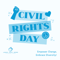 Bold Civil Rights Day Stickers Instagram post Image Preview