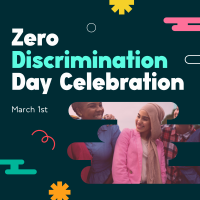 Playful Zero Discrimination Celebration Instagram Post Design