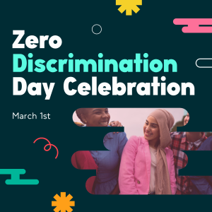 Playful Zero Discrimination Celebration Instagram post Image Preview