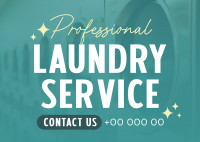 Professional Laundry Service Postcard Image Preview