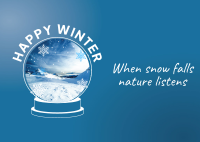 Snow Globe Postcard Image Preview