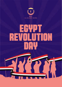 Celebrate Egypt Revolution Day Poster Design