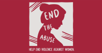 End the Abuse Woman Silhouette Facebook Ad Design