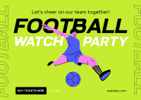 Football Watch Party Postcard Design