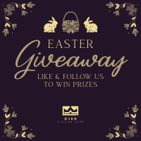 Easter Bunny Giveaway Instagram Post Design
