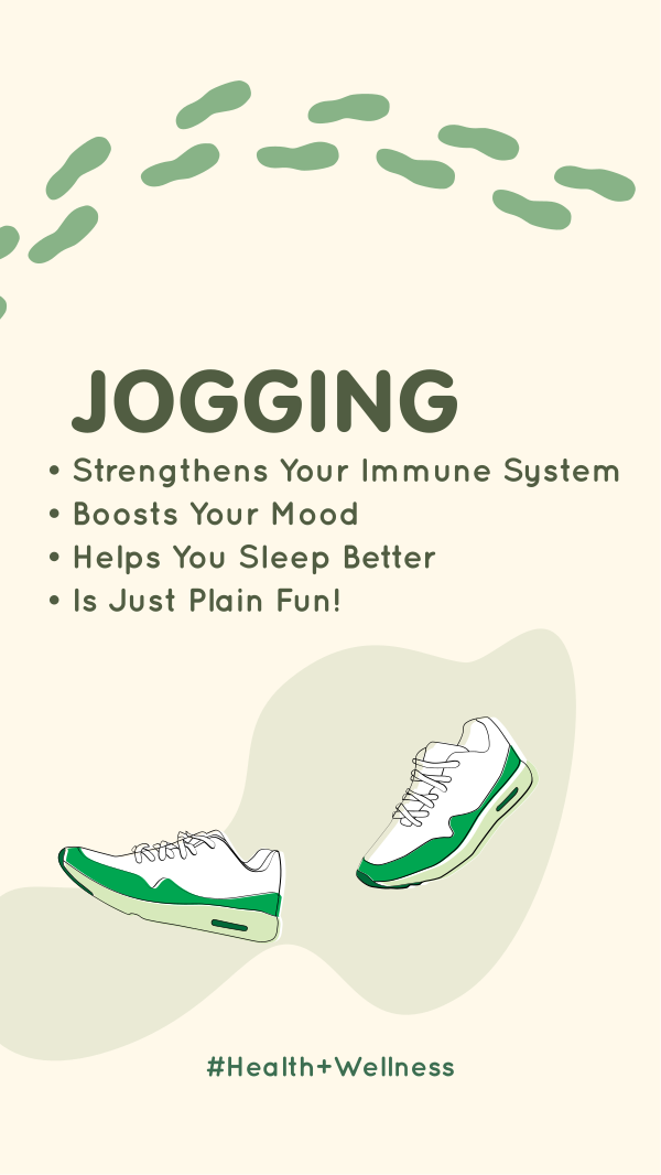 Jogging Facts Instagram Story Design Image Preview