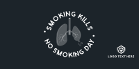 Don't Pop Your Lungs Twitter Post Design