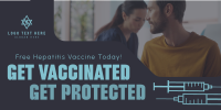 Simple Hepatitis Vaccine Awareness Twitter post Image Preview