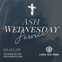 Cloudy Ash Wednesday  Instagram Post Design