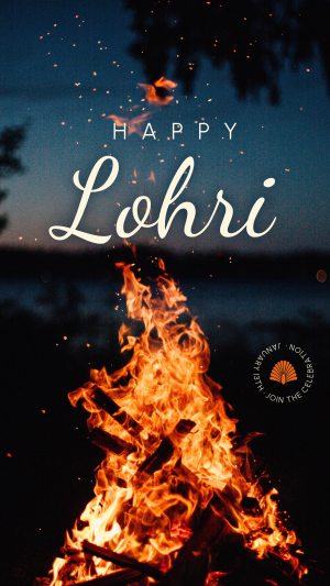 Lohri Fire Instagram story Image Preview