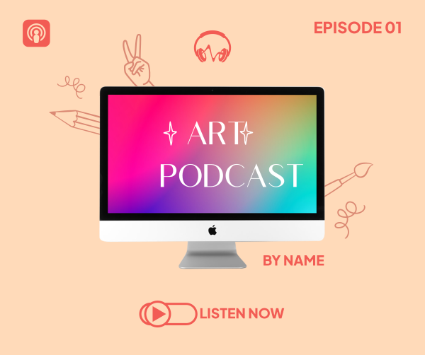 Art Podcast Episode Facebook Post Design Image Preview