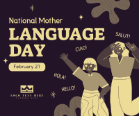 Mother Language Day Facebook Post Design