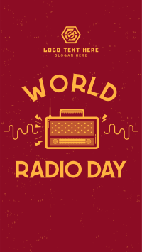 Simple Radio Day Facebook Story Design