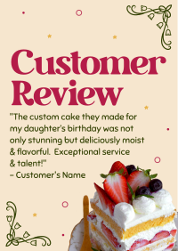 Birthday Cake Review Flyer Preview