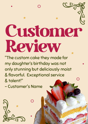 Birthday Cake Review Flyer Image Preview