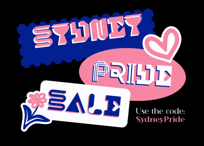 Sydney Pride Stickers Postcard Image Preview