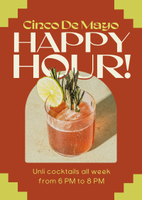 Cinco De Mayo Happy Hour Flyer Design