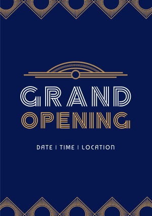 Art Deco Grand Opening Flyer Image Preview