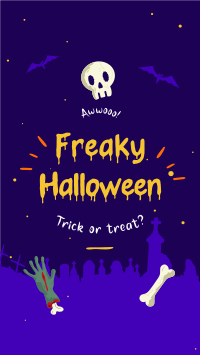 Freaky Halloween Facebook story Image Preview