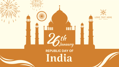 Taj Mahal Republic Day Of India  Facebook Event Cover Image Preview