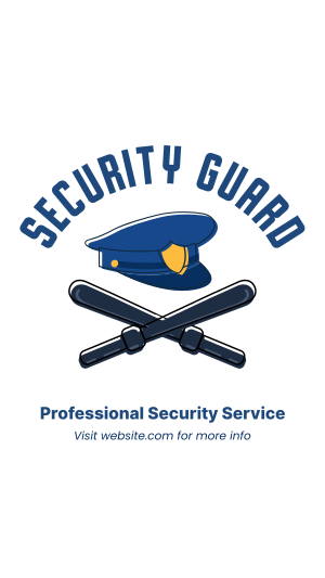 Security Hat and Baton Facebook story Image Preview