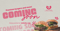 Burgers & More Coming Soon Facebook Ad Design