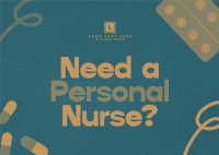 Caring Professional Nurse Postcard Design