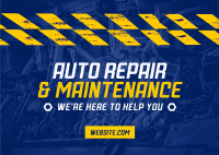 Car Repair Postcard Image Preview