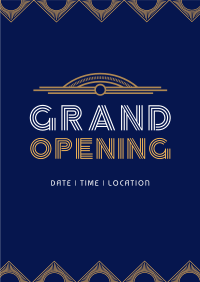 Art Deco Grand Opening Poster Image Preview