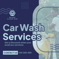 Sleek Car Wash Services Instagram Post Design