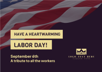 Labor Day Flag Postcard Design