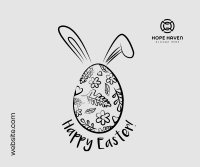 Egg Bunny Facebook Post Design