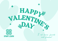 Cute Valentine Hearts Postcard Design