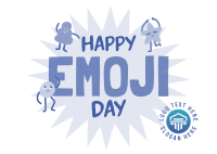 Happy Emoji Day Postcard Design