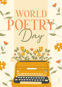 Vintage World Poetry Poster Image Preview