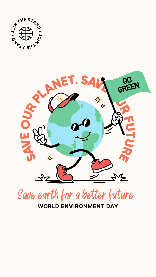 World Environment Day Mascot Instagram Story Design Image Preview