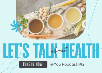 Health Wellness Podcast Postcard Image Preview