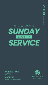 Sunday Worship Service Facebook Story Design