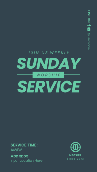 Sunday Worship Service Facebook story Image Preview