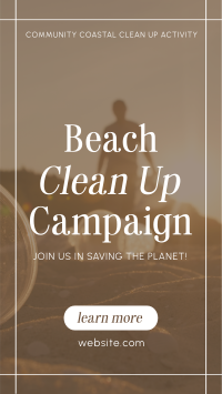 Beach Clean Up Drive Instagram reel Image Preview