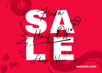 Doodly Generic Flash Sale Postcard Image Preview