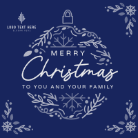 Christmas Ornament Greeting Instagram Post Design