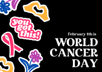 Cancer Day Stickers Postcard Image Preview