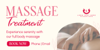 Massage Treatment Wellness Twitter post Image Preview