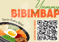 Yummy Bibimbap Postcard Design