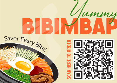 Yummy Bibimbap Postcard Image Preview