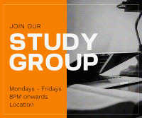 Chill Study Group Facebook Post Design