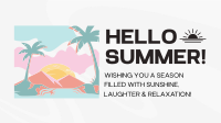 Minimalist Summer Greeting Facebook Event Cover Design