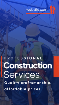 Professional Construction Services TikTok Video Preview