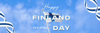 Simple Finland Indepence Day Twitter Header Design